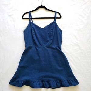Old Navy Denim Ruffle Trim Dress